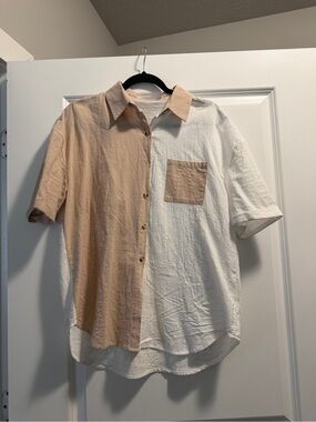 Cotton button up tshirt